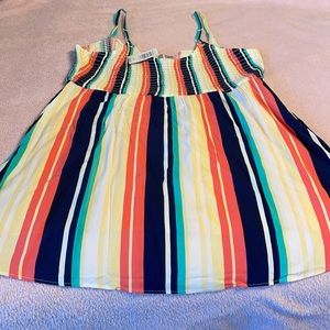 Torrid Playground Striped Smocked Challis Top